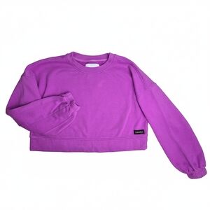 Calvin Klein Jeans Cropped Sweatshirt Pullover – Purple – Size M